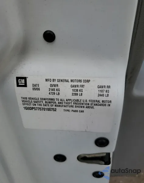 2007 Cadillac Cts Hi Feature V6 z USA, uszkodzony, nr VIN 1G6DP577570100752